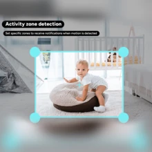 Dymonde S8A Camera, 2.4G Wi-Fi, Remote Control, Night Vision, Two-Way Video, Baby Cry Detection, Motion Detection, Built-In Lullabies, Pet Monitoring. - White - View 7