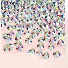 1 Box (19200pcs) Colorful Rhinestones 3mm Resin Flat Back Drill Head Art Craft Set DIY Handmade Kit Crystal Tweezers Pen Jewelry Making Phone Case Decoration - Multicolor - View 4