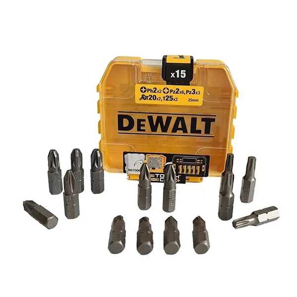 DEWALT DT71511 16Pcs Impact Screwdriver Bits Kit, PH2 Screwdriver Bits With Retractable Magnetic Bit Holder, Power Tool Accessories