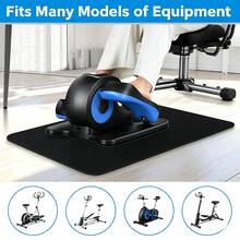 Luckybutterfly Double‑Sided Non‑Slip Exercise Equipment Mat, Floor Protector Mat For Mini Elliptical Leg Exerciser - Black - View 1