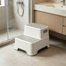 1 Pc / 2 Pcs Multi‑Functional Non‑Slip 2‑Step Stool, Stable Non‑Slip Foot Pads, High Load‑Bearing Capacity, Built‑In Portable Handle, Suitable For Fetching Items In Kitchen And Living Room, Easy To Clean And Space‑Saving,Wash Hands Foot Stool - Random Color - View 3