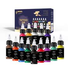 14 Colors Tattoo Ink Set 0.5oz(15ml), Professional Tattoo Ink, Suitable For Professional Tattoo Artists And Artists - Multicolor - View 1