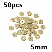 50Pcs Stainless Steel 4/5/6/8/10mm Flat Round Loose Spacer Beads For DIY Jewelry Necklace Bracelets Making Accessories - Spacer - View 13