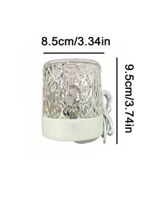 2026 Upgraded USB Powered Aurora Water Ripple Projection Smart Lamp, Rotating Multicolor Light Effects, Touch Control Color Changing Ice Crystal Cube Atmosphere Light, Bedroom Bedside Desktop Decoration Night Light, Room Dorm Romantic Lighting Ornament, No Battery, Style Atmosphere Lamp, Birthday Gift, Couple Gift, Christmas Gift - Ripple Effect Round Light - View 8