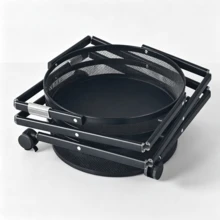 1 Pc No‑Installation 3‑Tier Round Rolling Storage Rack, Foldable Metal Basket Body, Equipped With Universal Casters, Unfold And Use Right Out Of The Box, Suitable For Kitchen, Bathroom, Living Room, Bedroom And Home Sundries Storage - Multicolor - View 9
