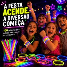 -200 UNIDADES PULSEIRA NEON ADEREÇOS BALADA FLUORESCENTE FESTA LED FESTA BALADA BRILHO CASAMENTO BALADA BOA QUALIDADE - Multicolorido - Visão 7