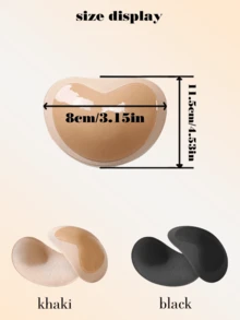 2pcs Heart-Shaped Bra Pads, Invisible Non-Slip Design, Fillable Space, Suitable For Shirts, Lingerie And Daily Swimwear, Applicable For Various Occasions Including Weddings, Formal Events And Daily Commute. Triangle Shaped Breast Pads, Used For Bras And Bikinis. - Multi-color - View 10