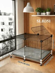 Encrypted Rabbit Cage Large Indoor Household Rabbit Cage With Toilet Automatic Waste Cleaning Suitable For Guinea Pigs And Hamsters Pet Rabbit Nest, Halloween, Christmas - Multicolor - View 2