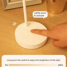 1pc USB Powered LED Touch Sensor Eye-Care Desk Lamp, Brightness Adjustable From 30% To 100%, Three-Level Color Temperature Modes, Suitable For Studying, Reading, Office Use, Bedside Night Light, And Home Lighting, Reading Lamp Illumination - White - View 8