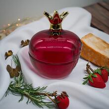 1pc Glass Pomegranate Jar, Highly Attractive Desktop Decor Ornament, Multi-Seed Multi-Fortune Pomegranate Jar, Festive Decorative Storage Container - View 5