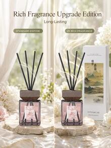 Alcohol-Free No Fire Reed Diffuser With Floral Tea Fragrance, Long-Lasting Aroma For Car & Home, Decorative Scent Diffuser With Fiber Reeds, Elegant Home Fragrance Decor, Ideal Daily Gift For Living Room,Camping Essentials,Holiday Essentials - Multi Scents - View 14
