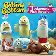 SpongeBob SquarePants 1 buah Boneka Plush Ikan Warga Bikini Bottom SquarePants, Berbagai Figur Ikan Pengamat yang Lucu, Ekspresi Unik, Cocok Sebagai Dekorasi Rumah, Boneka Koleksi, Hadiah Menyenangkan dan Lucu untuk Teman, Pilihan Koleksi Penggemar Merchandise Anime - MultiWarna - View 2