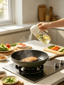 1pc 470ml Cooking Oil Dispenser - 2-In-1 Olive Oil Sprayer - 470ml Olive Oil Bottle - Cooking, Restaurant Cooking, Salad, BBQ, Food, Kitchen, Travel Sprayer - Kitchen Supplies, Cooking Tools, Kitchen Utensils - Multicolor - View 8