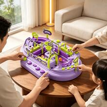 2 Player Marble Racing Board Game, Educational Marble Launcher Toy Suitable For Children Aged 3-14, Ideal Birthday And Holiday Gift For Christmas, Halloween And Easter - Mauve Purple - View 6