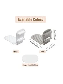 1/4/8pcs Adjustable Invisible Bed Sheet Clips, No Drilling, Anti-Slip Bed Sheet Clips, Easy Installation, Suitable For Single/Double Bed, Fits Bed Edge, PP Material - Multicolor - View 9