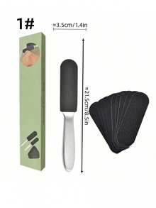 1pc Foot Callus Remover With 10 Replacement Pads, Stainless Steel Professional Foot Care Tool, Foot Callus And Dead Skin Scraper Set, Quickly Make Feet Smooth - Multicolor - View 10
