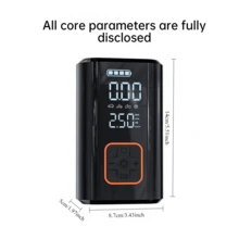 SUITU Car Tire Inflator, Portable Cordless Air Compressor, Rechargeable Electric Tire Pump With Digital Display, Led Light & Auto Shut-Off, Fast Inflation For Cars, Motorcycles, Bicycles And Sports Balls. 7.4V 1500mAh - Wireless - View 9