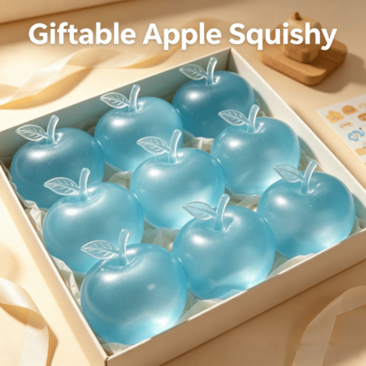 Hot-Selling Transparent Apple Squeeze Toy, Realistic Fruit Stress Relief Toy For Office Workers And Teenagers