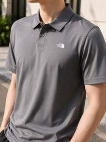 The North Face Men's Short Sleeve Comfortable Daily Sports Casual Outdoor Commute POLO Short Sleeve T-Shirt 8EY50UZ - Grey - View 3
