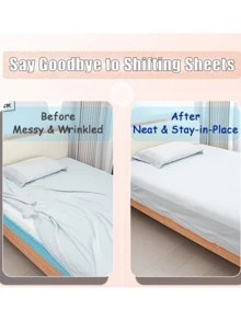 1/4/8pcs Adjustable Invisible Bed Sheet Clips, No Drilling, Anti-Slip Bed Sheet Clips, Easy Installation, Suitable For Single/Double Bed, Fits Bed Edge, PP Material - Multicolor - View 6