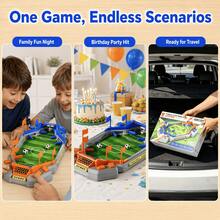 Mini Desktop Football Game With Manual Scorekeeper, Indoor Sports Toy For Kids Aged 3-12, Ideal Birthday And Family Party Gift - Blue - View 9