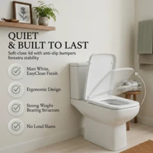 Square Shape Quick Release Toilet Seat With Soft-Close Hinge For Easy Cleaning - Square - View 3