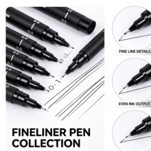 UNI PIN 200 Technical Drawing Pen, Manga Design Pen, Tracing Pen - A - View 5
