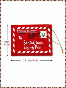 1 Set (50pcs) Christmas Santa Gift Bag Non-Woven Candy Bag, North Pole Letter Pouch, Holiday Party Gift-Giving - One Size - View 6