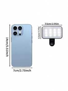 Portable Clip-On Selfie Fill Light, Suitable For Phone Camera And Video Conferencing, With 3 Lighting Modes, Rechargeable And Portable; Compatible With Laptop, Phone, Tablet, Zoom Meetings And Makeup, Ideal For Selfie And Live Streaming - A - View 10
