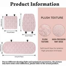 1pc Cute Bow Short Plush Car Seat Cushion, Women's Car Interior Accessory - A - View 8