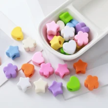 5/10/20/30 st minimalistiska akryl-pärlor i vårfärger, hjärtformade med stort hål, slumpmässiga färger, lämpliga för DIY-mobilkedjor, nyckelringar, smycken och helggåvor - Multifärgad - Visa 7