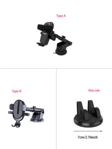 Multifunctional Car Dashboard Mount Holder, Car Suction Cup Mount, Car Phone Holder, Navigation Bracket, Rotatable, With Suction Cup, Suitable For Automobiles, Compact Design, One-Key Easy Lock And Release, Adjustable Angle, Car Accessories, Car Supplies, Car Interior Accessories, Various Styles Available, An Excellent Gift For Drivers. - A - View 2