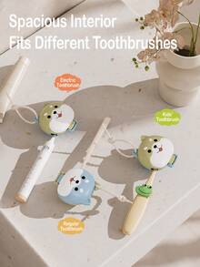 Cute Shiba Inu Shaped Oral Care Storage Tool, Mini Portable "2-In-1". Built-In Silicone Toothpaste Bag, Can Store Toothpaste, With Drawstring Design, Convenient For Draining And Hanging, Suitable For Business Travel, Also Can Be Used As A Portable Cosmetic Storage Box In The Bedroom. - Multicolor - View 8
