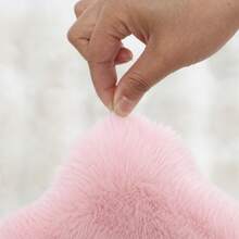 Soft Fluffy Rug Baby Pink Area Round Rug,For Bedroom,Living Room,Study,Office,Washable & Non-Slip,Cute Rug,Living Room Rug,Bedroom Rugs,Bedside Rug,Faux Fur Rug,Decorative Rug,Faux Fur Rug,Bedroom Decor,Winter Decoration,Autumn Home Decor,Room Decor - Baby Pink - View 7