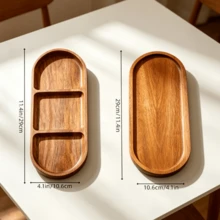 Wooden Tray, Made Of Premium Acacia Wood, Wooden Tray For Kitchen Dining Table Decoration, Home Decor, Coffee Table And Home Decoration, Tray Can Hold Candy, Cookies And Nuts, Cold Platter, Cheese Platter, Suitable For Afternoon Tea, Dinner, Halloween Use, Daily Use, Gift For Friends And Family, Add Sweet Atmosphere To Holidays, Very Suitable For Seasonal Decoration, Suitable For Breakfast, Bread And Appetizer Presentation. - View 8