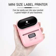 Phomemo M110 Wireless Label Printer - 203dpi Portable Label Maker, Suitable For Small Business, Office, Store - Compatible With IOS/Android And PC - Suitable For Barcode, Price, Logistics, Address And Clothing Labels - Pink - View 2