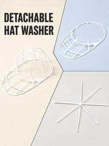 Reusable Hat Washing Cage With Anti-Deformation Hat Rack And Mesh Storage Bag - Durable Plastic Material, Suitable For All Adult Baseball Caps, Standalone Washing Machine Hat Cleaning Rack, Space-Saving Hat - Multicolor - View 9