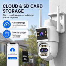 JOOAN Outdoor WiFi PTZ Dome Security Camera CAM720 APP 10X Zoom Two-Way Audio Full Color Night Vision Motion Detection Alarm Home Monitoring Supports Cloud And SD Card Storage - Black and White - View 8