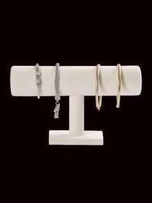 2/1pc Velvet T-Shaped Bracelet Display Stand, Necklace Display Stand, Jewelry Rack, Jewelry Storage Rack, Desktop Display Stand, Desktop Jewelry Rack, Mother's Day Gift, Suitable For Retail Display Cabinets, No Electricity Required, Sturdy Plastic Base, Perfect For Displaying Necklaces, Bracelets And Watches, Jewelry Storage Rack, Christmas And Valentine's Day Gift - Multicolor - View 20