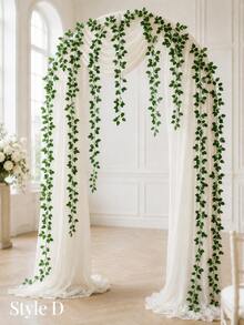 2m Halloween Dark Realistic Rose Vine Garland With Artificial Ivy Leaves, Suitable For Halloween Party Tabletop, Door Frame, Arch, Window Display, Fireplace, Staircase Handrail Decoration, Dark Wedding, Haunted House Scene Atmosphere Photo Prop - Multicolor - View 9