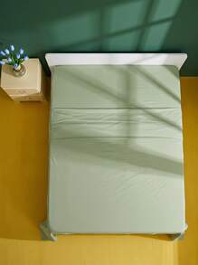 Joivida 1pc Sage Green Flat Sheet, Soft Polyester Bed Sheet, Wrinkle & Fade Resistant Breathable Microfiber Flat Sheet - Green - View 5