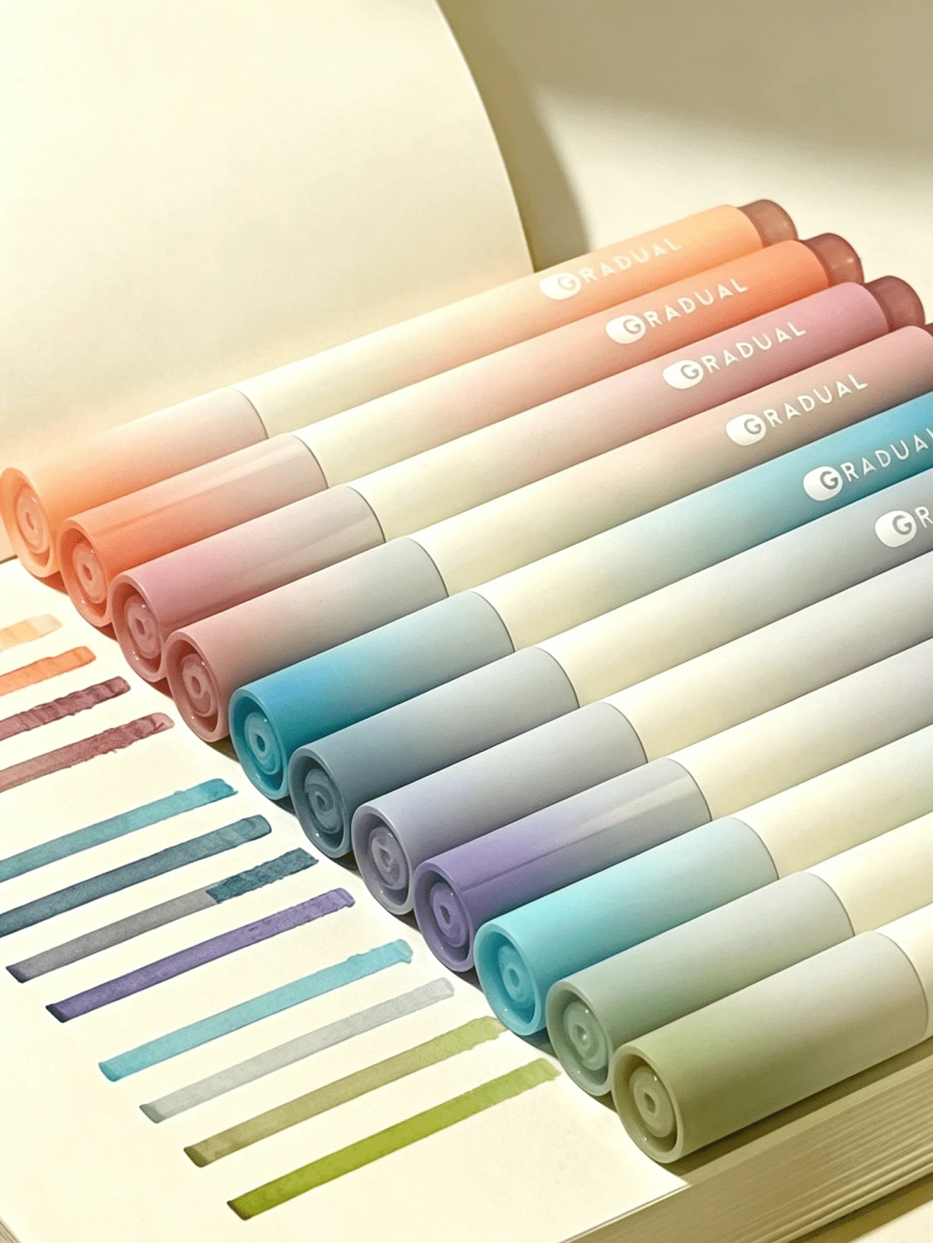 4pcs Assorted Gradient Pastel Highlighter Pens, Smooth Chisel Tip Eye-Friendly Markers,Back To School & University Essentials, Multi-Purpose Stationery For Office School Study Projects Activities, Holiday Gift For Christmas Halloween Teachers Students - Sets - View 1