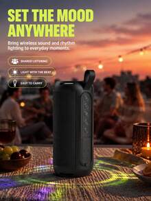 Lenovo D02 Portable Wireless Bluetooth Speaker With RGB Lighting, Carry Loop, Multi-Function Controls, TF Card, AUX & USB Support - View 7