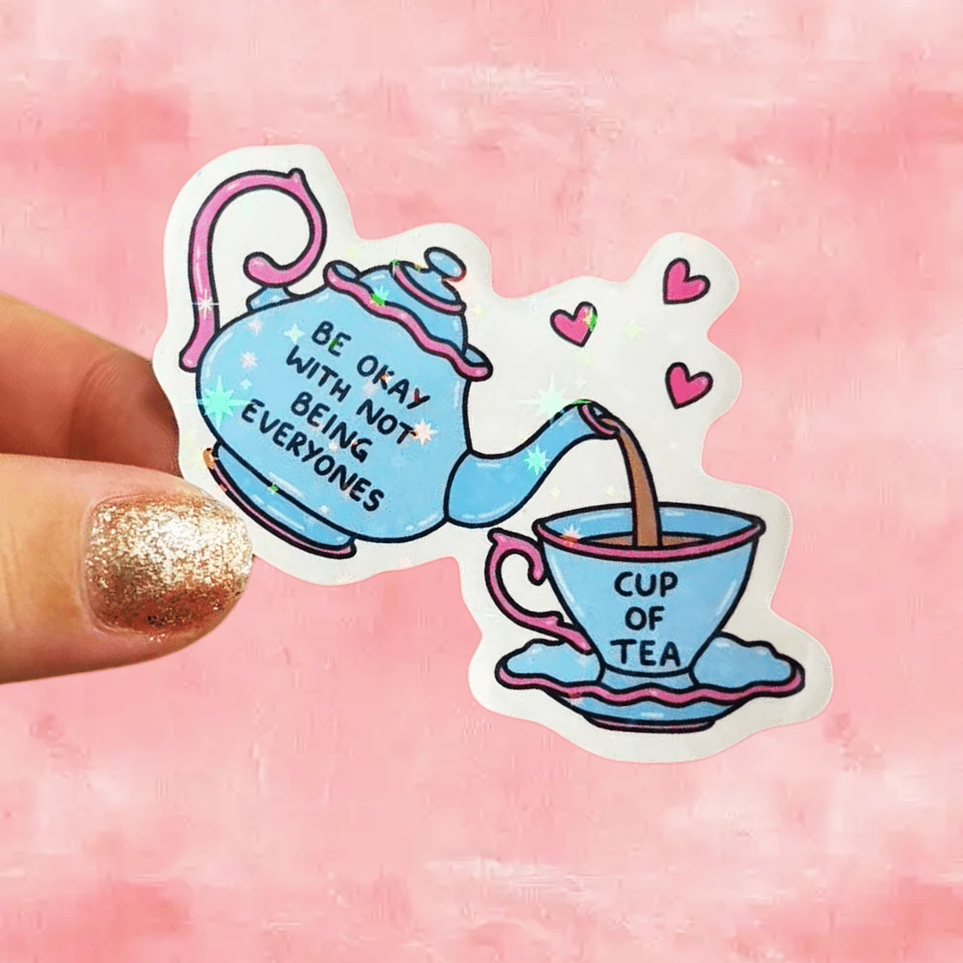 Blue Teapot & Teacup, Gentle People-Pleaser Self-Help Guide, Waterproof ...
