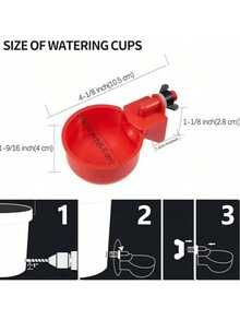 1/6/10pcs Professional Poultry Waterer, Large Size For Ducks, Chickens, Geese, Turkeys, Rabbits And Other Birds, With Installation Holes - Multi-color - View 5