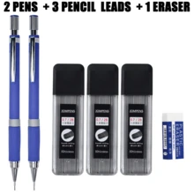 Mechanical Pencil Set, 2 Packs 0.5mm & 0.7mm Metal Mechanical Pencils , Refillable Drafting Pencils For Students, School, Office, Writing & Drawing - Multiple Styles - View 16