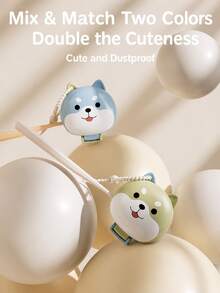 Cute Shiba Inu Shaped Oral Care Storage Tool, Mini Portable "2-In-1". Built-In Silicone Toothpaste Bag, Can Store Toothpaste, With Drawstring Design, Convenient For Draining And Hanging, Suitable For Business Travel, Also Can Be Used As A Portable Cosmetic Storage Box In The Bedroom. - Multicolor - View 9