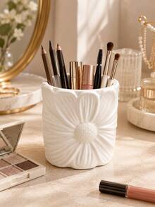 Daisy Makeup Organizer, Multi-Purpose Cosmetic Storage Holder For Makeup Brushes Lipsticks Eyebrow Pencils, Cute Desktop Organizer Cup, Vanity Desk Accessories For Women - New Model - View 5