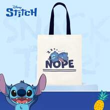 Mesuca Stitch Canvas Tote Bag, Reusable Shopping Shoulder Handbag, Holiday Gift Accessory Fashion Daily Carry Storage Bag, Multi-Purpose Storage Bag, Suitable For Holiday Celebrations, Travel And Gift-Giving - Multicolor - View 2