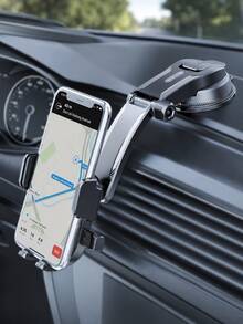 360° Rotatable Suction Cup Car Phone Holder, Flexible Long Arm Dashboard & Windshield Mount, Strong Adhesive Base Hands-Free Phone Stand, ABS Material Universal Smartphone Navigation Bracket, Suitable For Vehicles - A - View 4